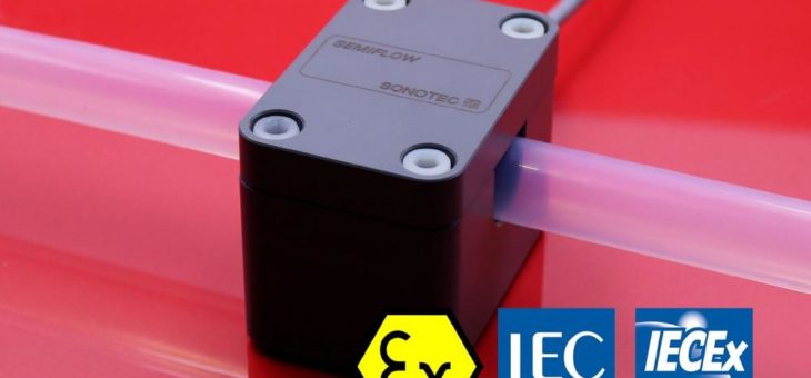SONOTEC® lanciert weltweit ersten berührungslosen Durchflussmesser für Kunststoffrohre in explosionsgefährdeten Bereichen der Zone 1 nach ATEX/IECEx
