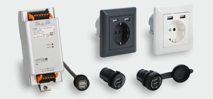 Bahntaugliche USB-Ladeports für den Fahrgastbereich und Führerstand