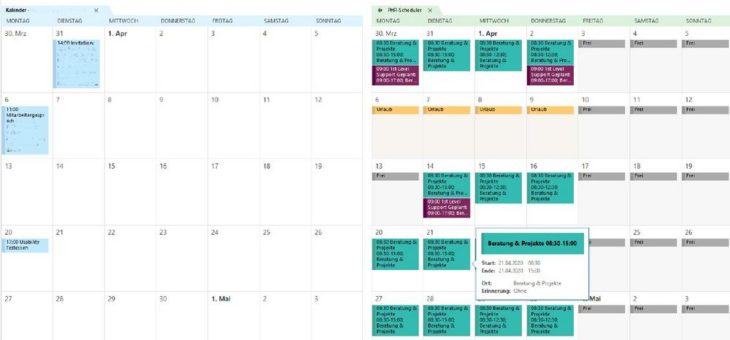 Synchronisation Schichtplan mit Microsoft Exchange und Microsoft Office 365