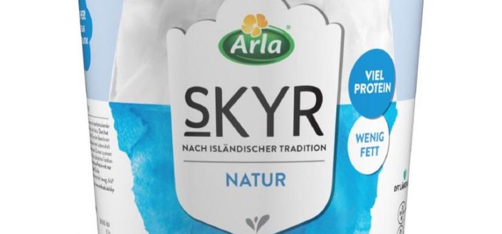 Der neue Arla® Skyr 1kg-Behälter enthält 40 Prozent weniger Kunststoff