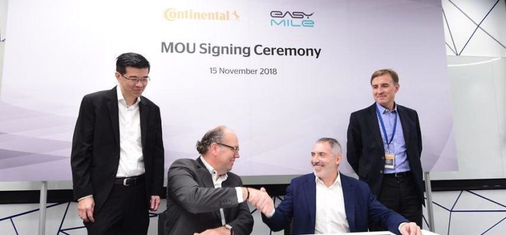 Continental und EasyMile setzen neues F&E-Team für autonomes Fahren in Singapur ein