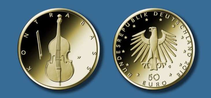 SOMM holt Gold: Musikmesse präsentiert die erste 50-Euro-Goldmünze aus der Serie „Musikinstrumente“