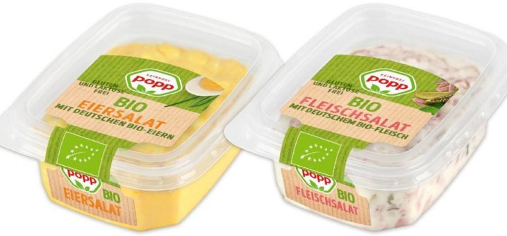 Neues grünes Design für Bio-Feinkostsalate von Popp