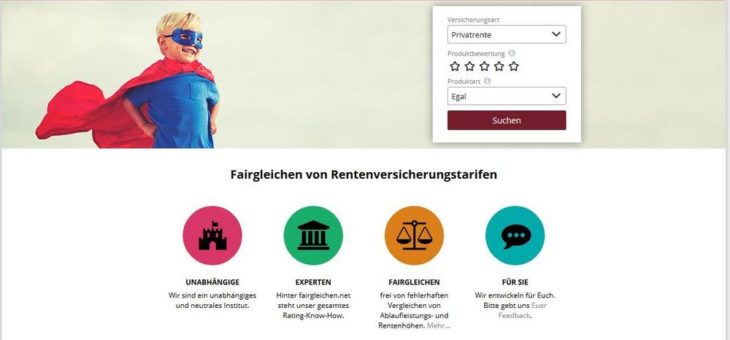 Mit einem Ansatz aus dem Silicon Valley zum fairen Vergleich von Rentenversicherungstarifen