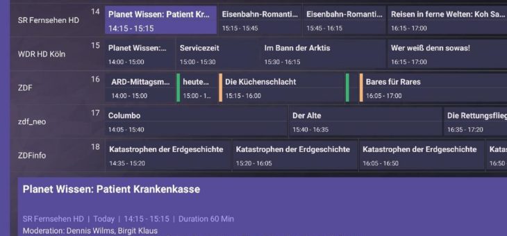 Amazon FireTV kann auch LiveTV – aber nur mit der kostenlosen App von DVBLogic TV Mosaic