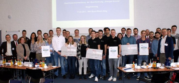 IHK Bonn/Rhein-Sieg bildet 38 Auszubildende aus 13 Unternehmen zu Energie-Scouts weiter