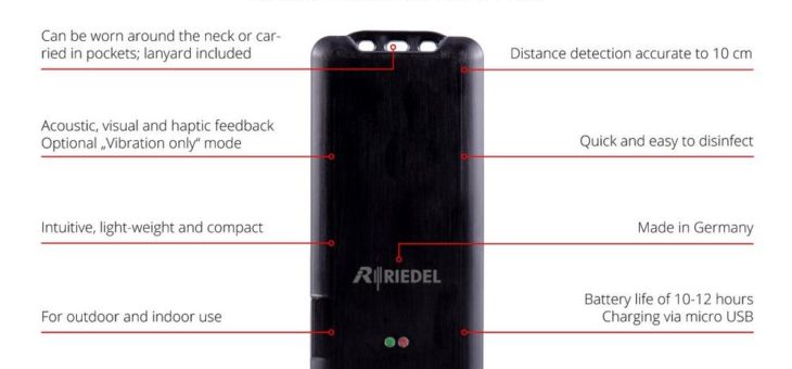 Riedel präsentiert DisTag Distance Monitor zur sicheren und einfachen Wahrung der Abstandsregeln