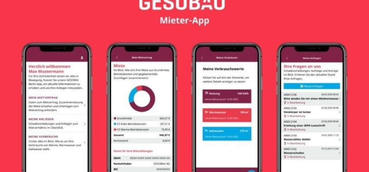 Neue Mieter-App geht an den Start – „GESOBAU Berlin“ mit neuem Design und noch mehr Service