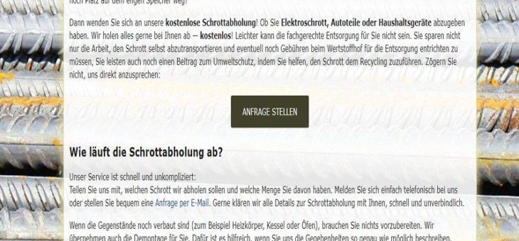 Schrott abholen lassen leicht gemacht