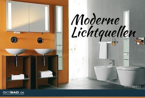 Moderne Lichtquellen im Bad