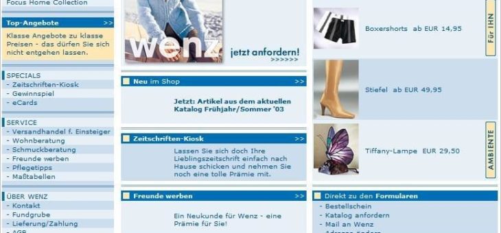 20 Jahre WENZ und Amy Vermont: Onlineshopping im Wandel der Zeit