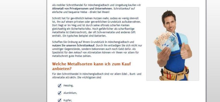 Schrottankauf Mönchengladbach – unser Service lohnt sich