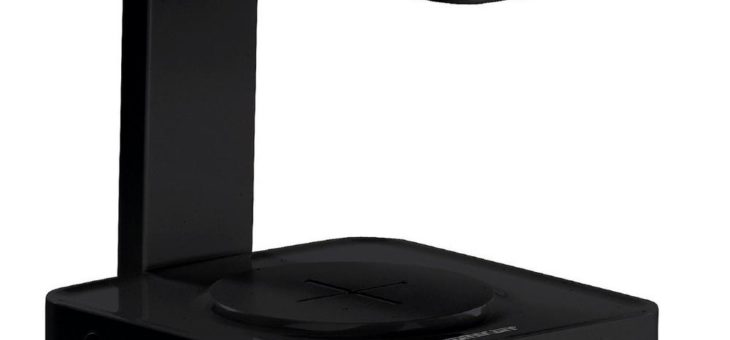 Somikon 2in1-Smartphone-Ladestation mit UV-Desinfektions-Lampe, Qi-kompatibel