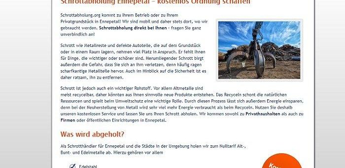 Perfekte Schrottentsorgung durch die Schrottabholung in Ennepetal