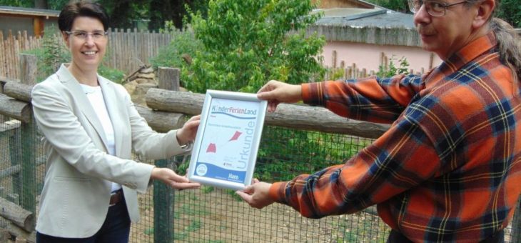 Zoo Aschersleben erhält das Label „KinderFerienLand Harz“