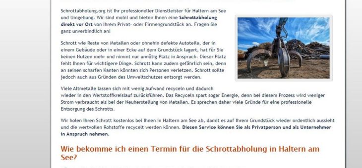 Wiederaufbereitung von Schrott mit der Schrottabholung.org – Schrottabholung Haltern am See