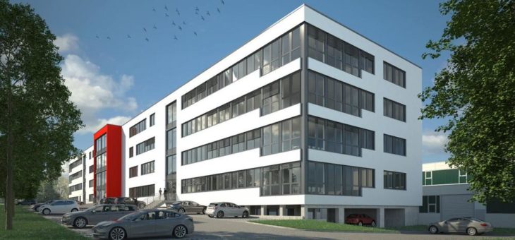 Wachstum: Grundsteinlegung für neues Bürogebäude an der Bünnerhelfstraße