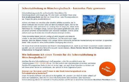 Schrottabholung in Mönchengladbach: Unkompliziert und spezialisiert über Schrottabholung.org