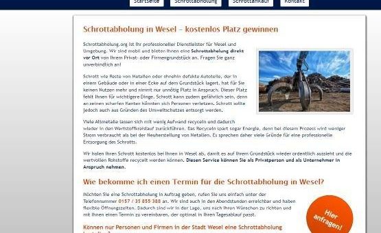 Schrottabholung Wesel das Serviceteam der Schrotthändler freut sich auf Ihren Anruf