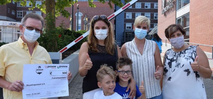 Spende von proWIN für Däumlingsverein übergeben
