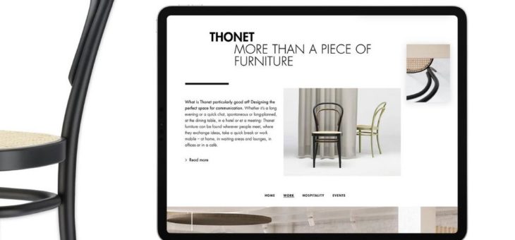 Thonet launcht neue Website und setzt auf digitalen Showroom von 21TORR