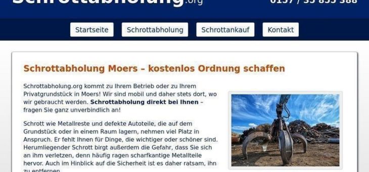 Der schnellste Schrottabholung in Moers und Nordrhein-Westfalen
