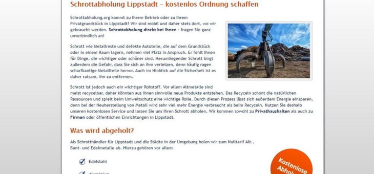 Metall aller Art abholen lassen – Schrottabholung Lippstadt