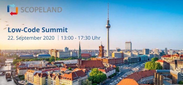 Scopeland Technology lädt zur Premiere des Low-Code Summit ein