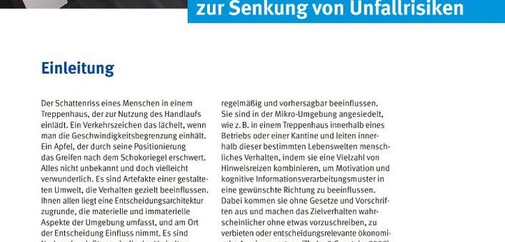 Nudging im Arbeitsschutz: Kostenfreies Whitepaper der BG ETEM