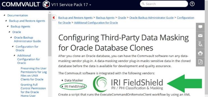 ☑️ Oracle Datenbank via Commvault erst klonen ➕ via Plug-In dann sensible Daten direkt maskieren ❗