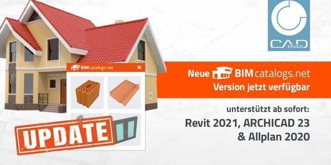 Aktualisiertes BIMcatalogs.net Plugin powered by CADENAS: BIM Objekte direkt in Revit 2021, ARCHICAD 23 & Allplan 2020 verfügbar