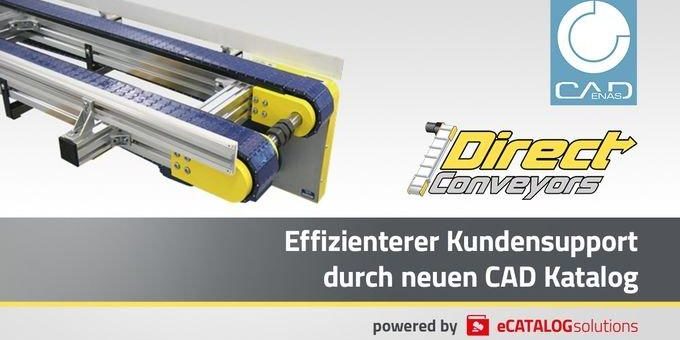 Direct Conveyors veröffentlicht 3D CAD Produktkatalog für Flachförderbänder powered by CADENAS