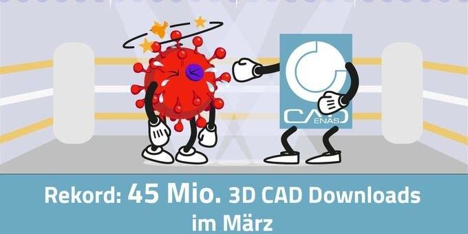 19 % Steigerung trotz globaler Ausnahmesituation: CADENAS verzeichnet 45 Mio. CAD Modelle Downloads im März