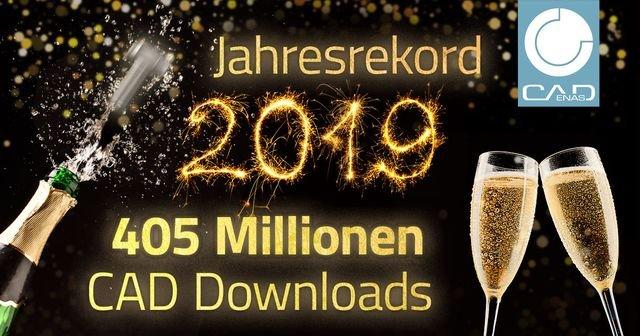 CADENAS lässt die Korken knallen: 405 Millionen 3D CAD Modelle Downloads im Rekordjahr 2019