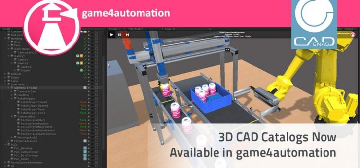 Digitaler Zwilling und Spieletechnologie – Integration der CADENAS Herstellerkataloge in Game4Automation