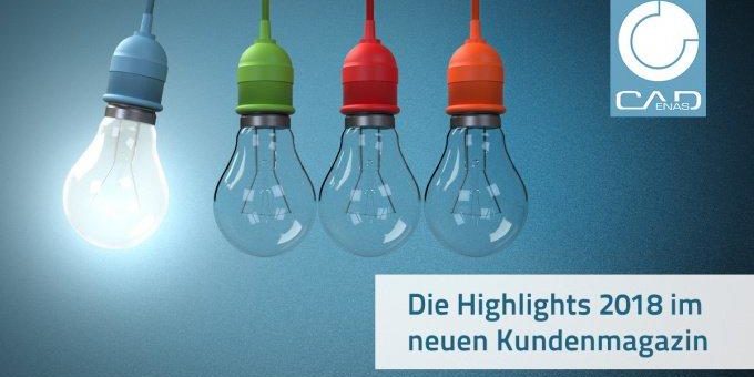 HighLIGHTS im Kundemagazin 2018 zeigen, dass CADENAS in vielen Bereichen immer wieder innovative Impulse setzt