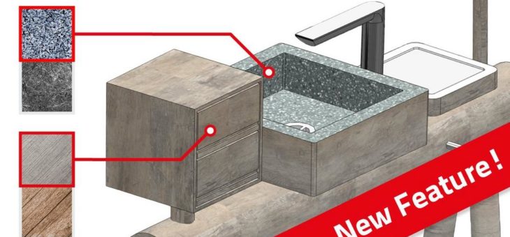 Neuheit: Realistische Darstellung von Komponenten dank individueller Texturen & Materialeigenschaften in Produktkataloge