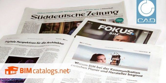 Süddeutsche Zeitung berichtet in Sonderbeilage an 300.000 Leser über BIMcatalogs.net von CADENAS