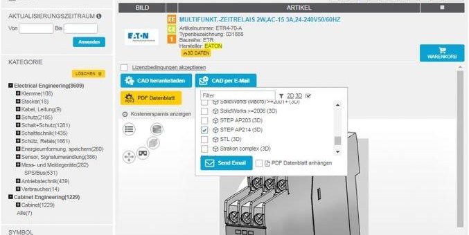 3D Daten von CADENAS jetzt im E-CAD-Portal wscaduniverse.com verfügbar