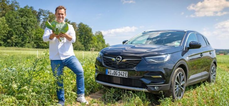 Bio-Spitzenkoch Simon Tress setzt auf Nachhaltigkeit und den Opel Grandland X