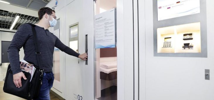 Schlafkabinen bieten Ruhe und Privatsphäre