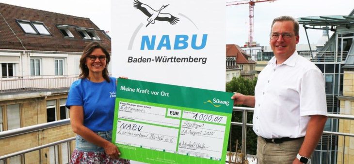 Süwag-Mitarbeiter spenden 1.000 Euro an den NABU Baden-Württemberg