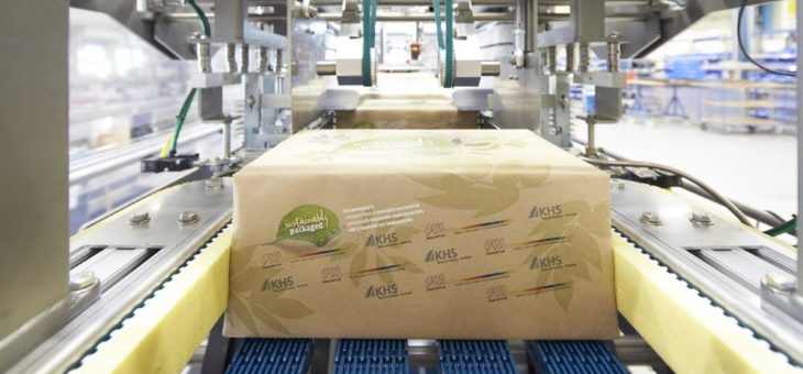 Papier statt Folie: KHS präsentiert umweltschonende Lösung zum Verpacken von Dosen