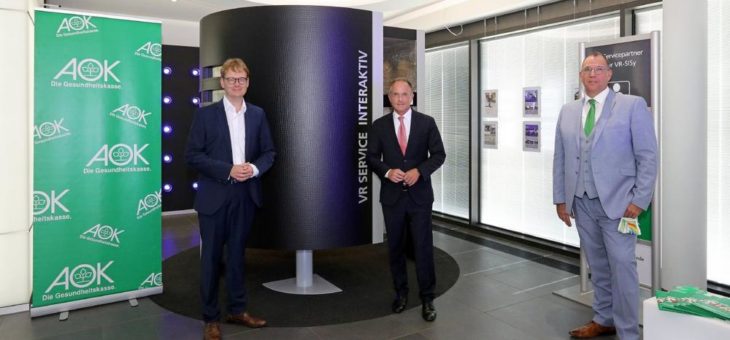 Auftakt des neuen, interaktiven Kundenservice der AOK Rheinland-Pfalz/Saarland – Die Gesundheitskasse in Kooperation mit der VR Bank Südpfalz eG