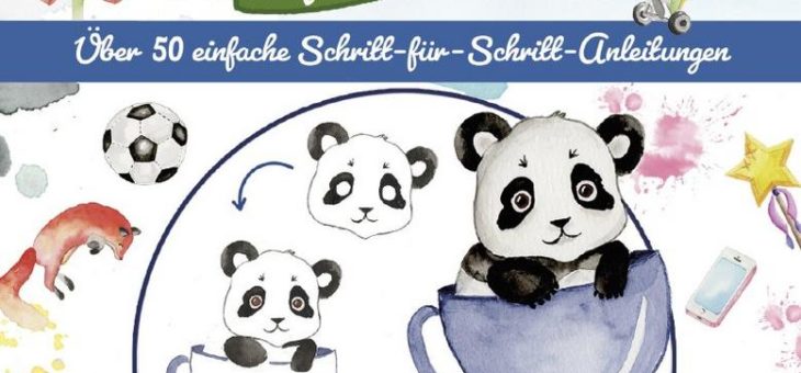 Neues Kreativbuch für Kinder: Über 50 Aquarellvorlagen zum einfachen Nachmalen