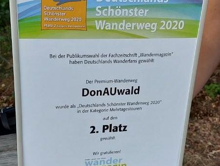 Platz 2 für den DonAUwald-Wanderweg