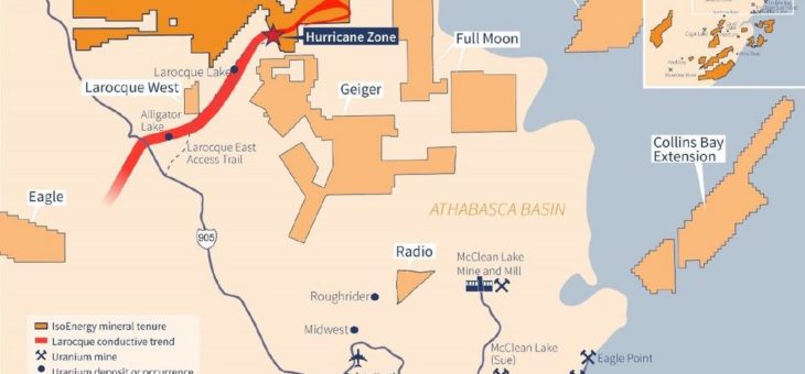 IsoEnergy durchschneidet starke Uranmineralisierung in ersten Sommerbohrlöchern auf der Hurricane-Zone