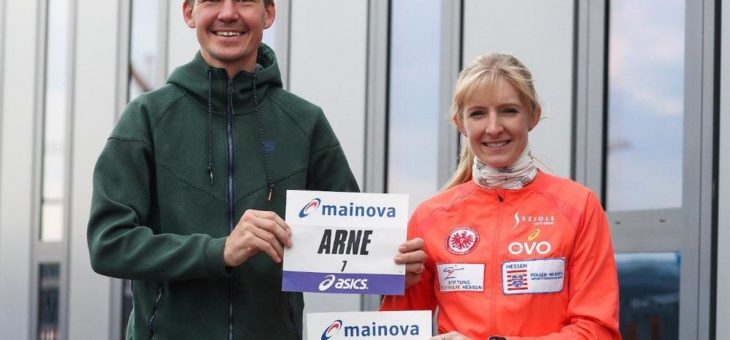 Rennen auf Frankfurter Messegelände mit Arne Gabius und Katharina Steinruck