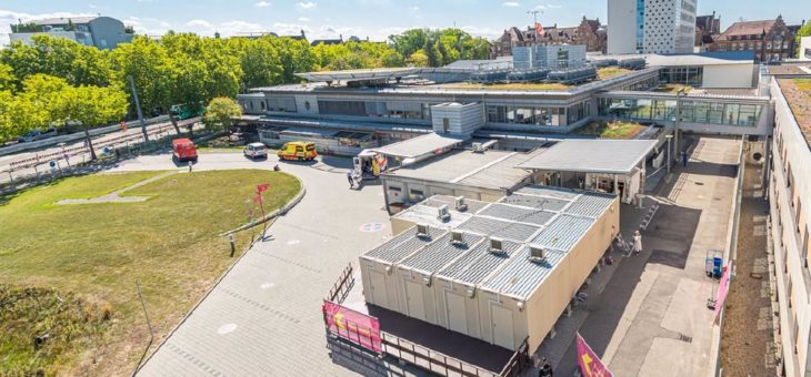 Container ersetzen Versorgungszelt