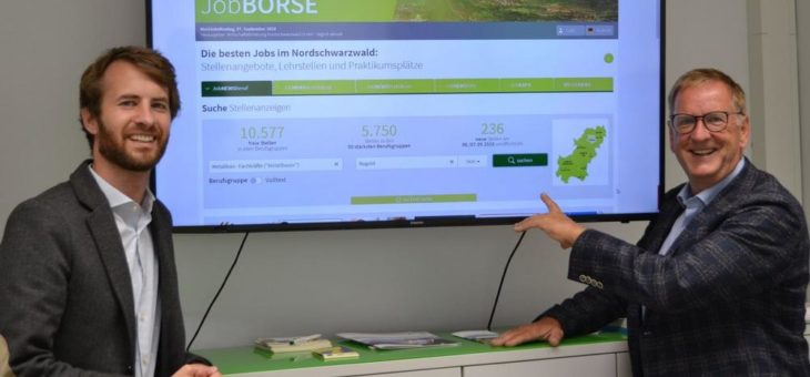 Wirtschaftsförderung Nordschwarzwald bietet mit aktualisierter Jobbörse tagesaktuelle Übersicht über den Stellenmarkt in der Region